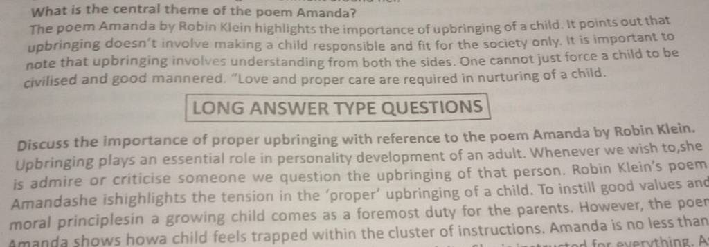 what-is-the-central-theme-of-the-poem-amanda-the-poem-amanda-by-robin-kl