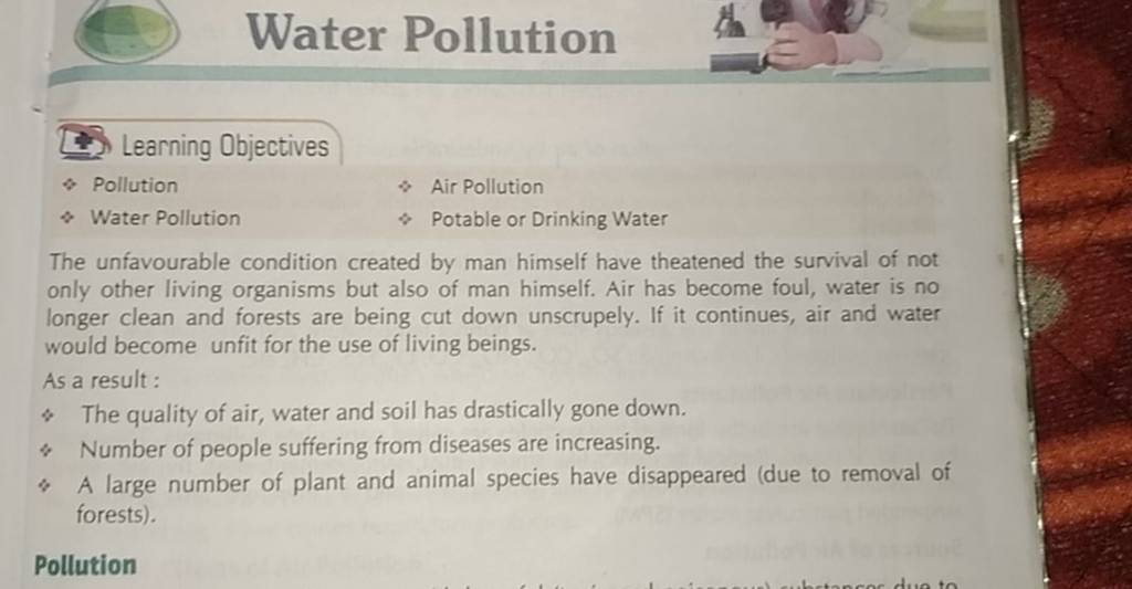 research objectives on pollution