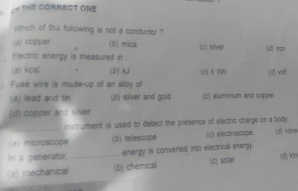 instrument is used to detect the presence of electric charge on a body...