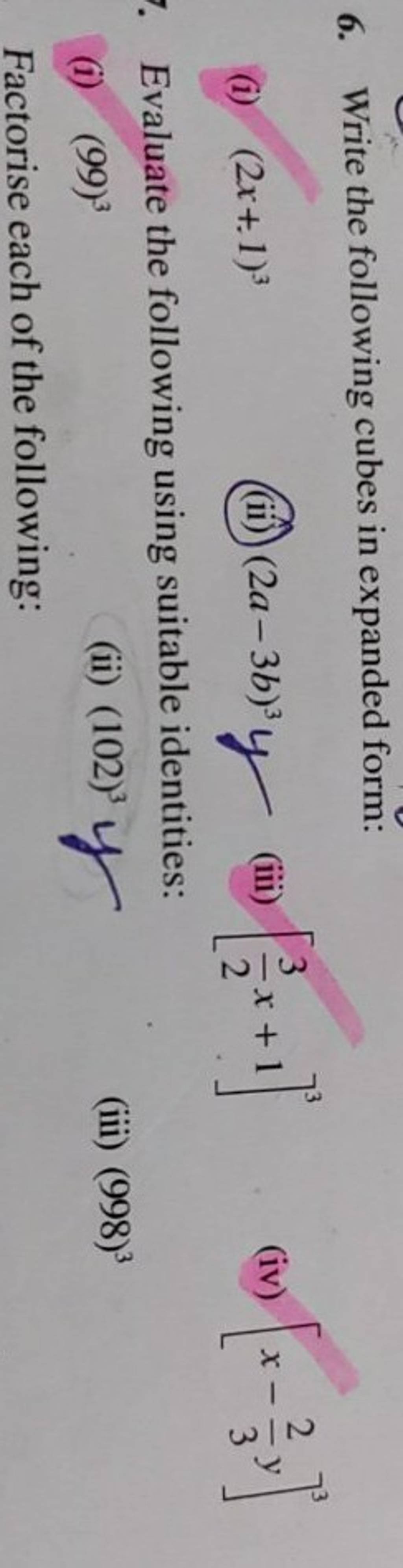 6-write-the-following-cubes-in-expanded-form-i-2x-1-3-ii-2a-3b-3y