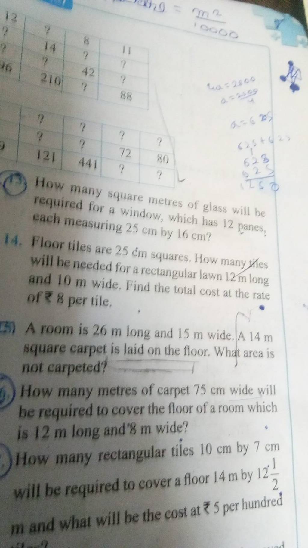 12??814?11????21042??88 ??????7280121441?? How many square metres of glas..