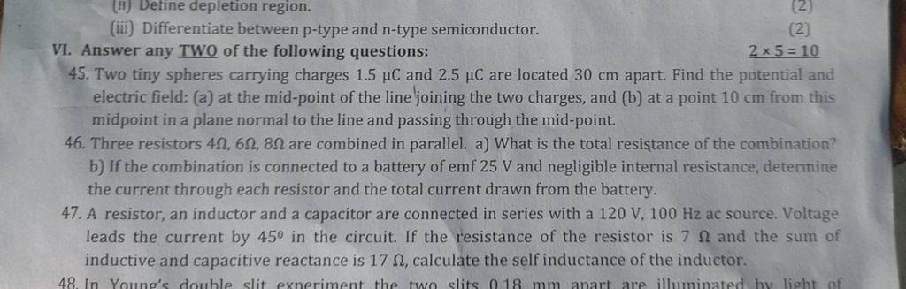 ii-define-depletion-region-iii-differentiate-between-p-type-and-n-ty