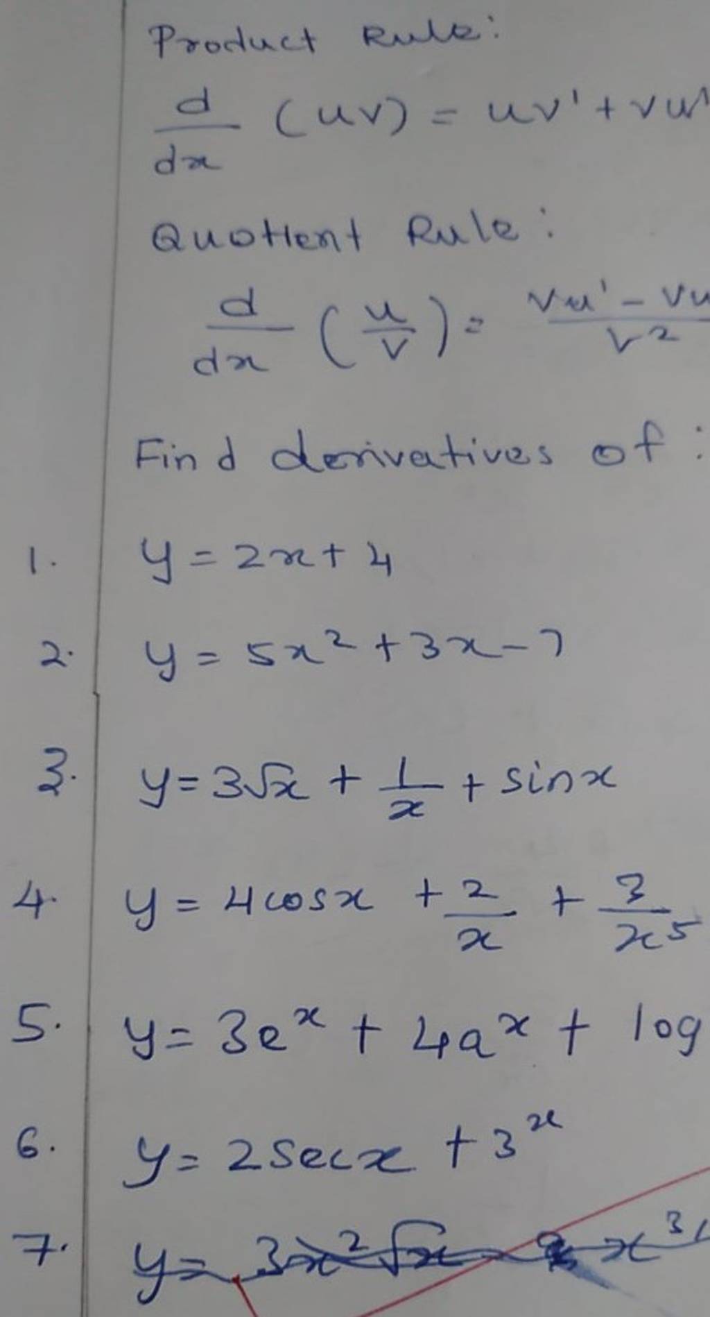 Quotient Rule U V