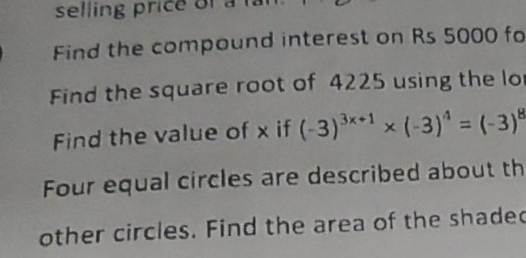 find-the-compound-interest-on-rs-5000-fo-find-the-square-root-of-4225-usi