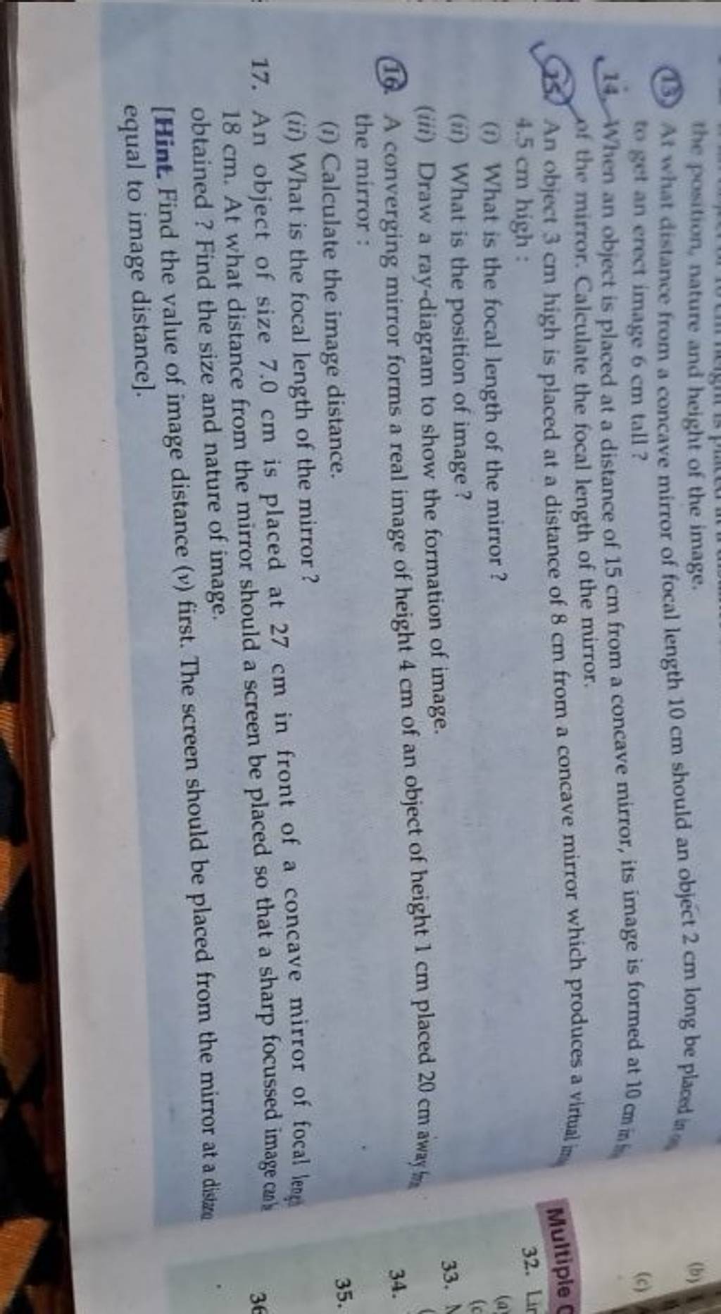 13 At What Distance From A Concave Mirror Of Focal Length 10 Cm Should 13-at-what-distance-from-a-concave-mirror-of-focal-length-10-cm-should