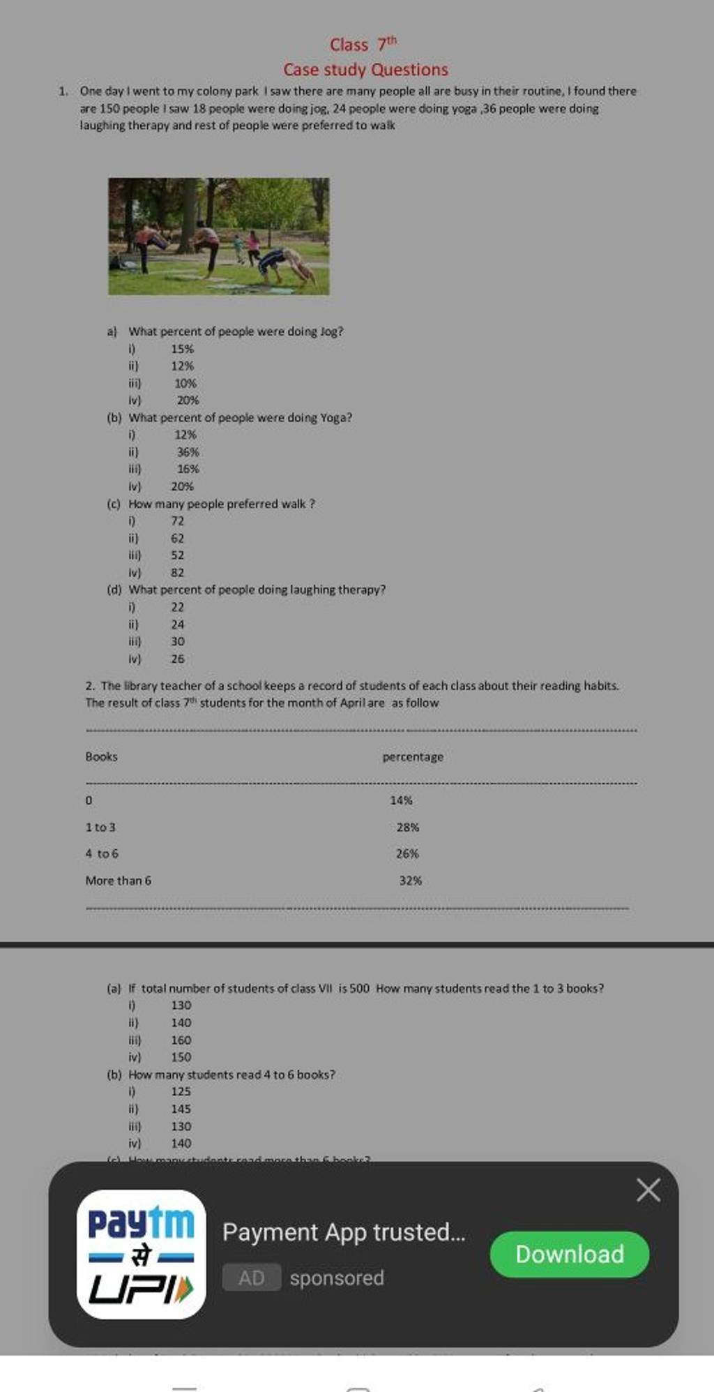 case study questions for class 7