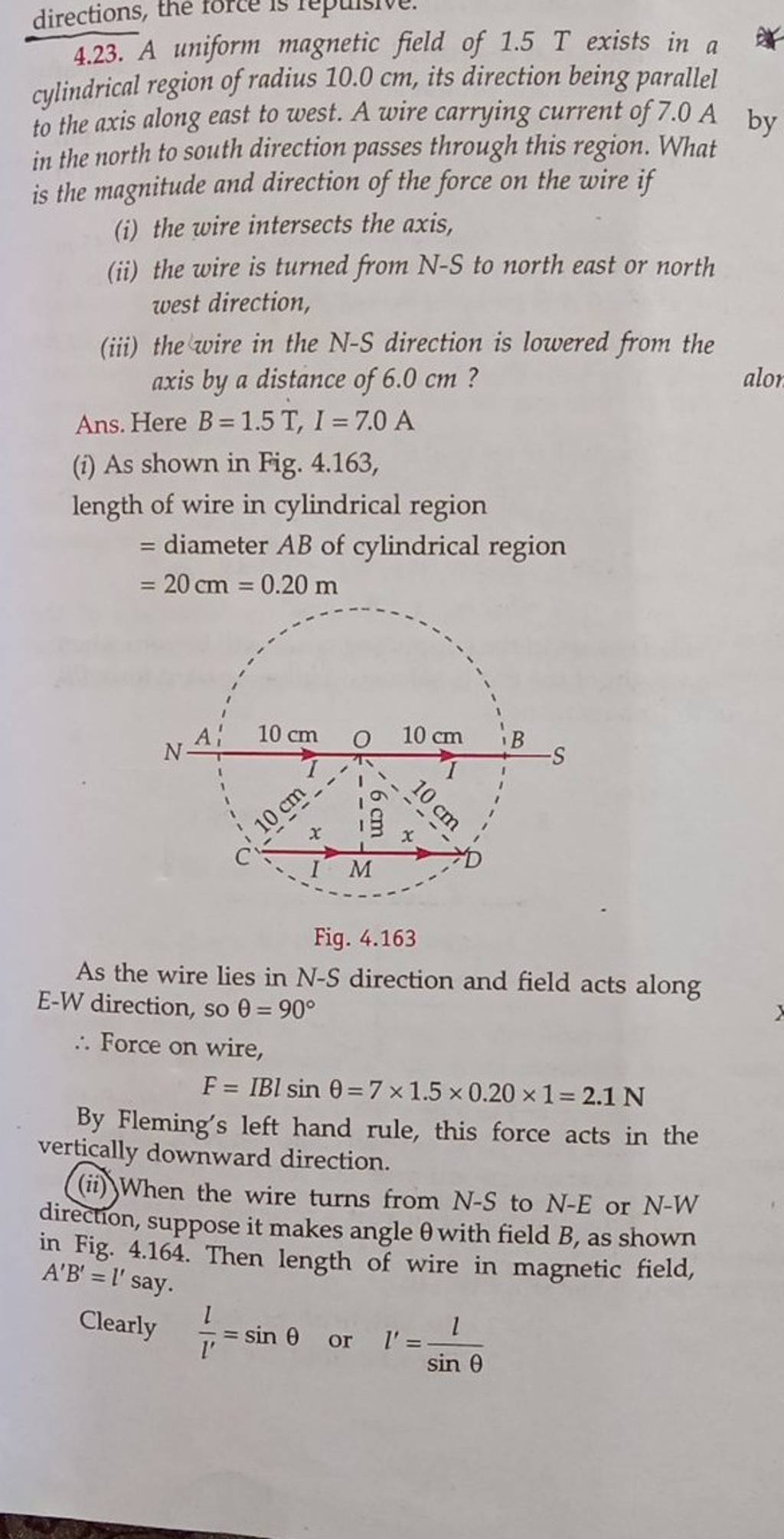 A Uniform Magnetic Field B Exists In A Cylindrical Re - vrogue.co