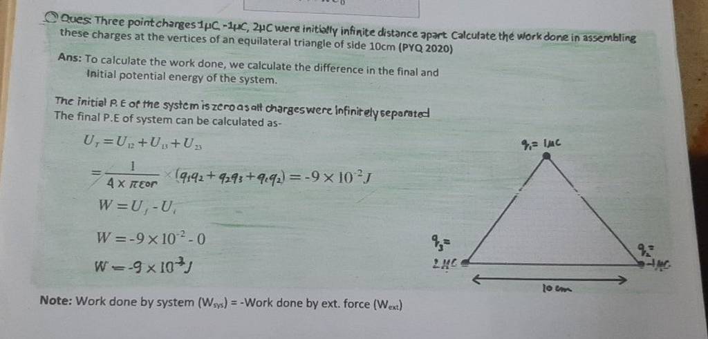 P Ques Three Point Charges C C C Were Initiall Infinite Distance