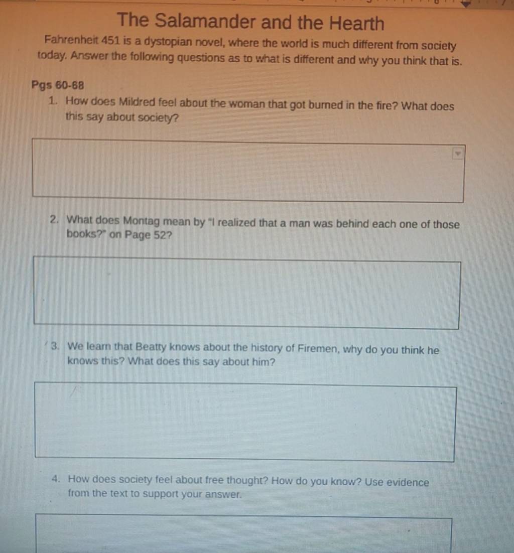 Fahrenheit 451 The Hearth And The Salamander