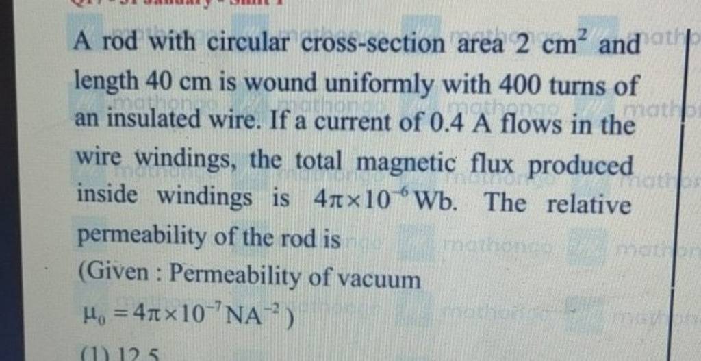 a-rod-with-circular-cross-section-area-2-cm2-and-length-40-cm-is-wound-un