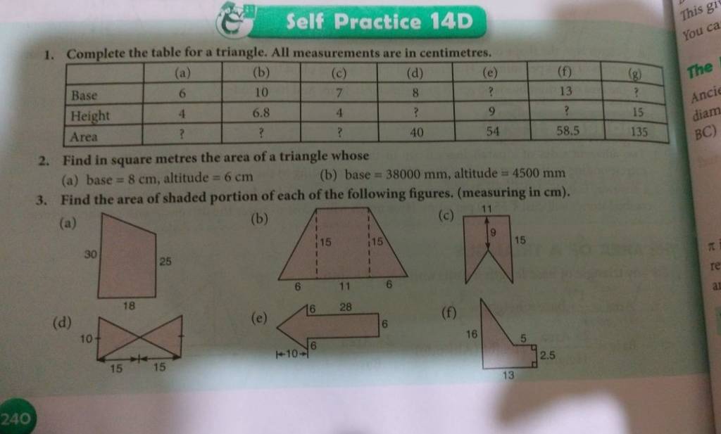 1-complete-the-table-for-a-triangle-all-measurements-are-in-centimetres