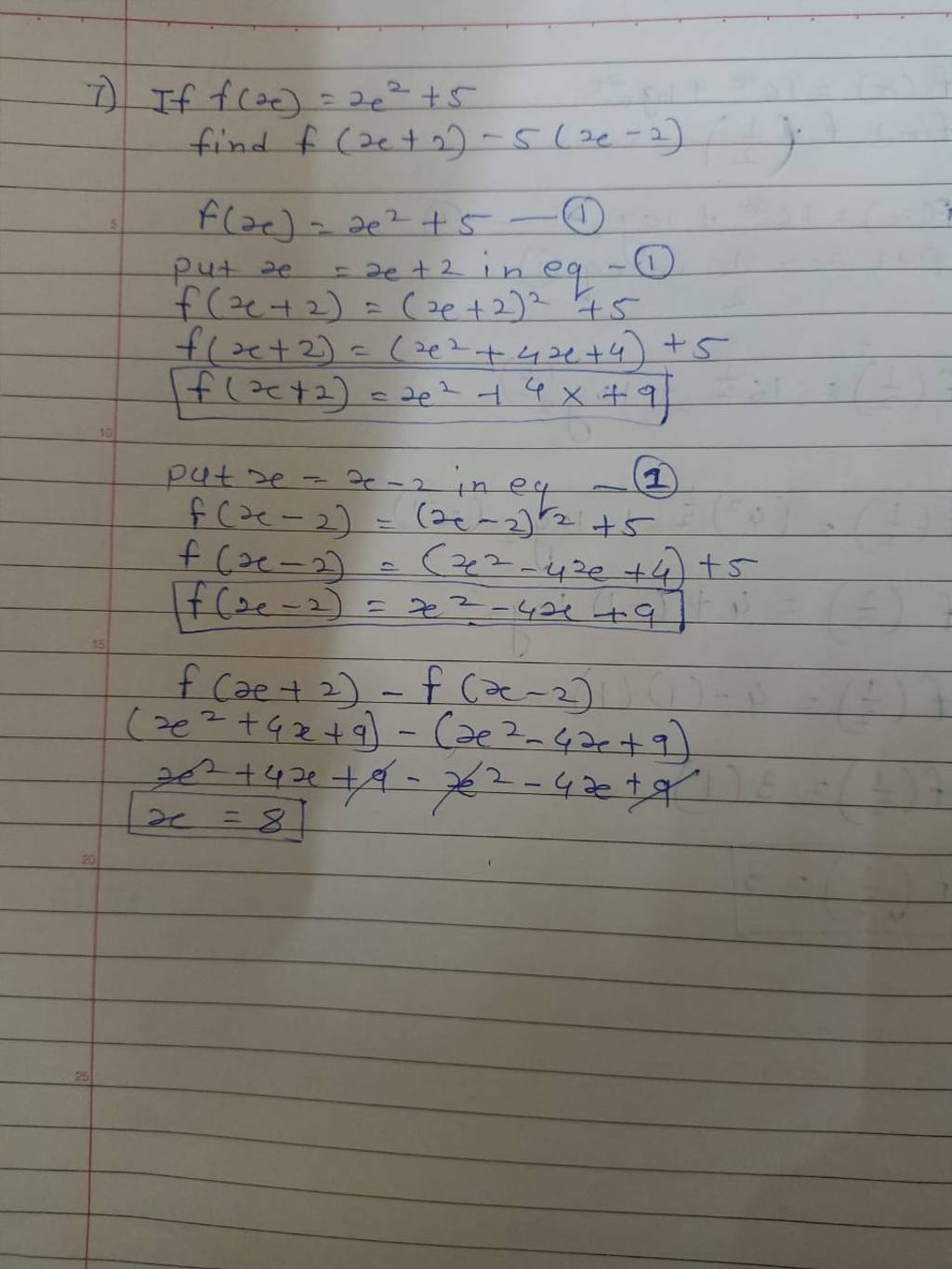 if-f-x-x2-5-find-f-x-2-5-x-2-f-x-x2-5-1-pu-x-x-2-in-eq-1-f-x-2-x