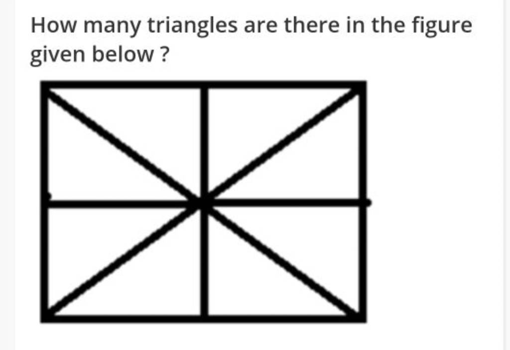 How many triangles are there in the figure given below ? Filo