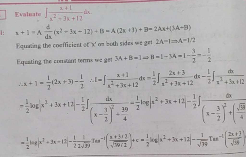 evaluate-x2-3x-12x-1-dx-1-x-1-adxd-x2-3x-12-b-a-2x-3-b-2ax-3a-b-eq