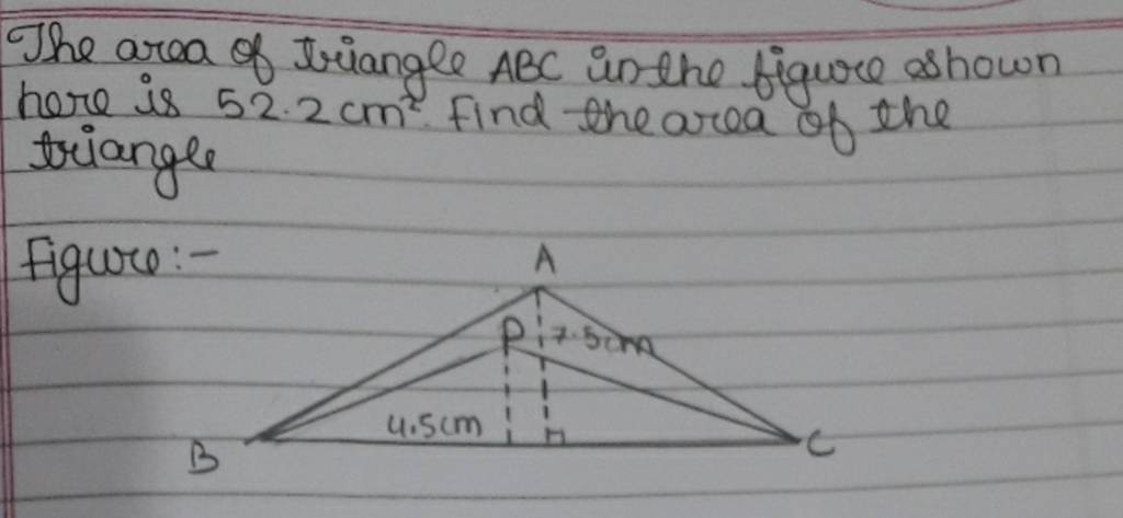 the-area-of-triangle-abc-in-the-figure-shown-here-is-52-2-cm2-find-the-a