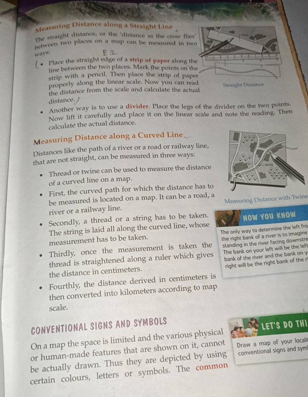 Measuring distance along a straight line the straight distance or the d 