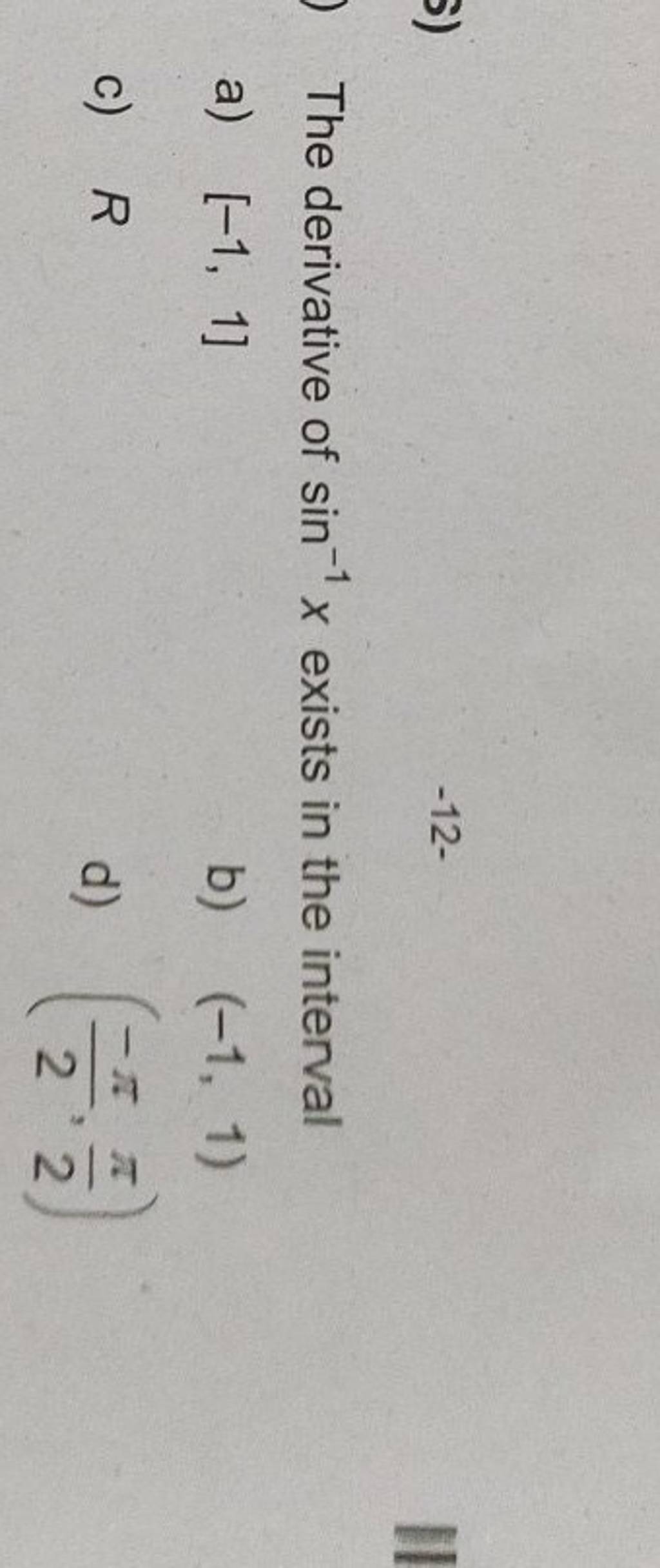 12-the-derivative-of-sin-1x-exists-in-the-interval-filo