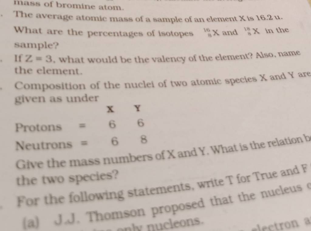 how to find the average atomic mass of bromine atom