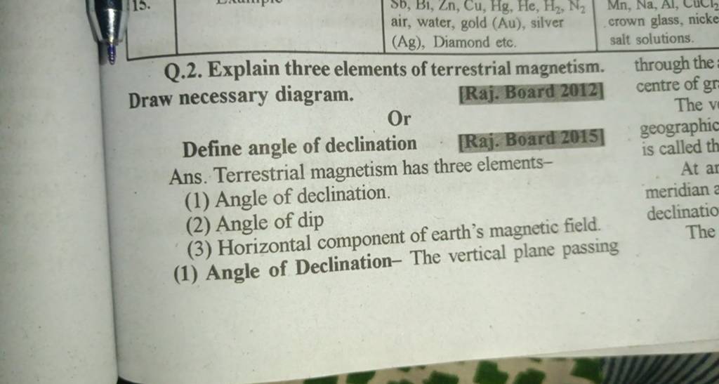 q-2-explain-three-elements-of-terrestrial-magnetism-through-the-draw-ne