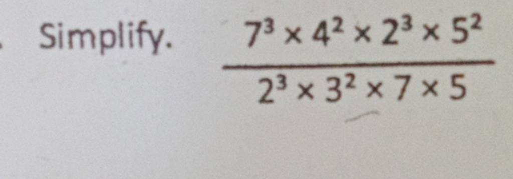 Simplify 23 32 7 573 42 23 52 Filo