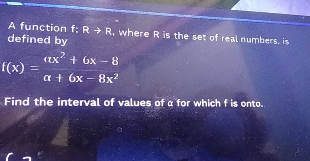 A Function F R→r Where R Is The Set Of Real Numbers Is Defined By F X