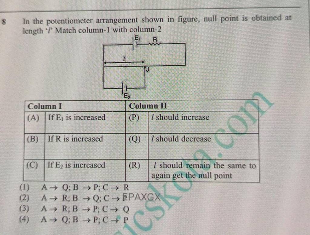 in the potentiometer experiment shown in figure