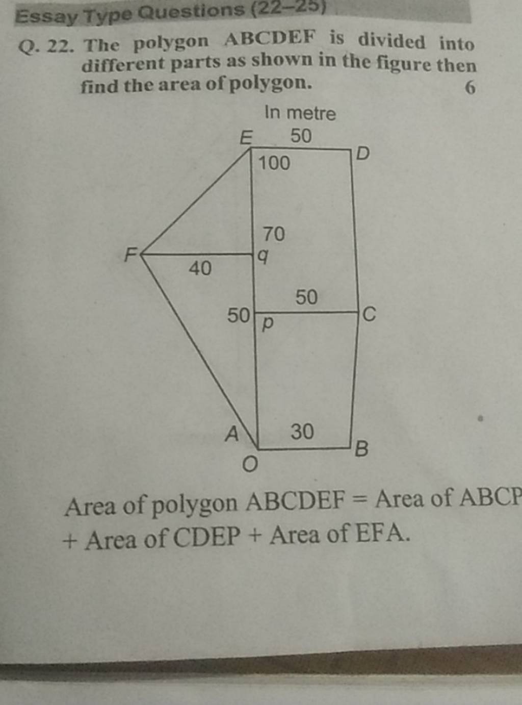 essay type questions in mathematics