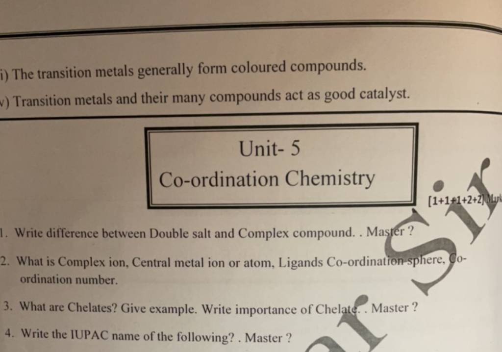 The Transition Metals Generally Form Coloured Compounds Transition Meta 