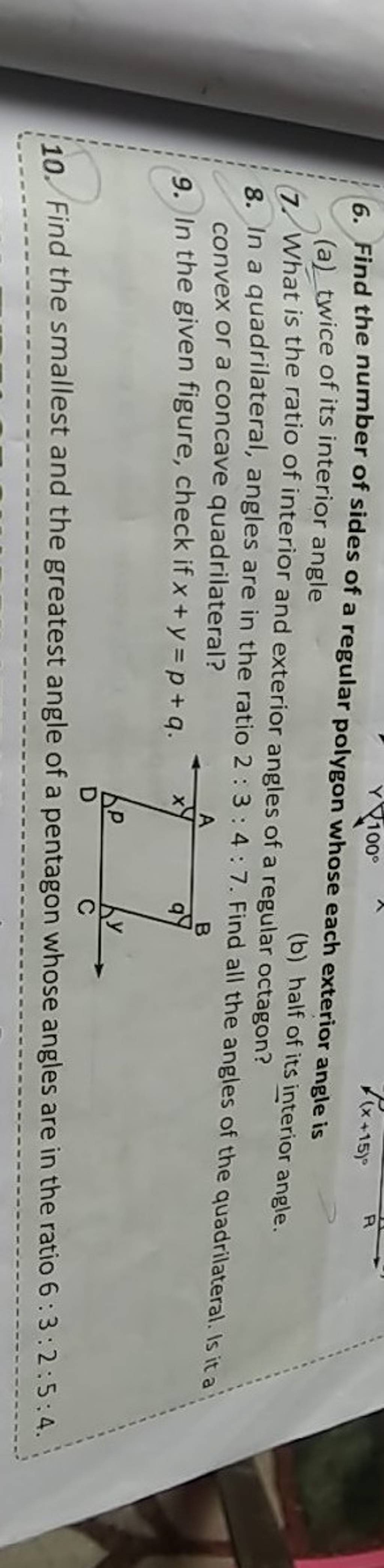 Find The Number Of Sides Of A Regular Polygon