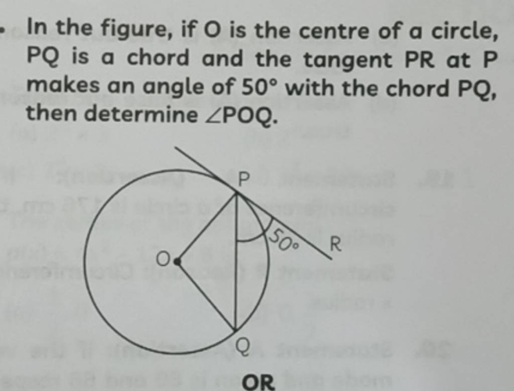 In The Figure If O Is The Centre Of A Circle PQ Is A Chord And The Tang 