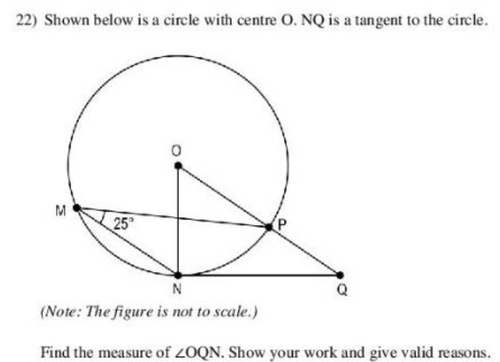 22-shown-below-is-a-circle-with-centre-o-nq-is-a-tangent-to-the-circle