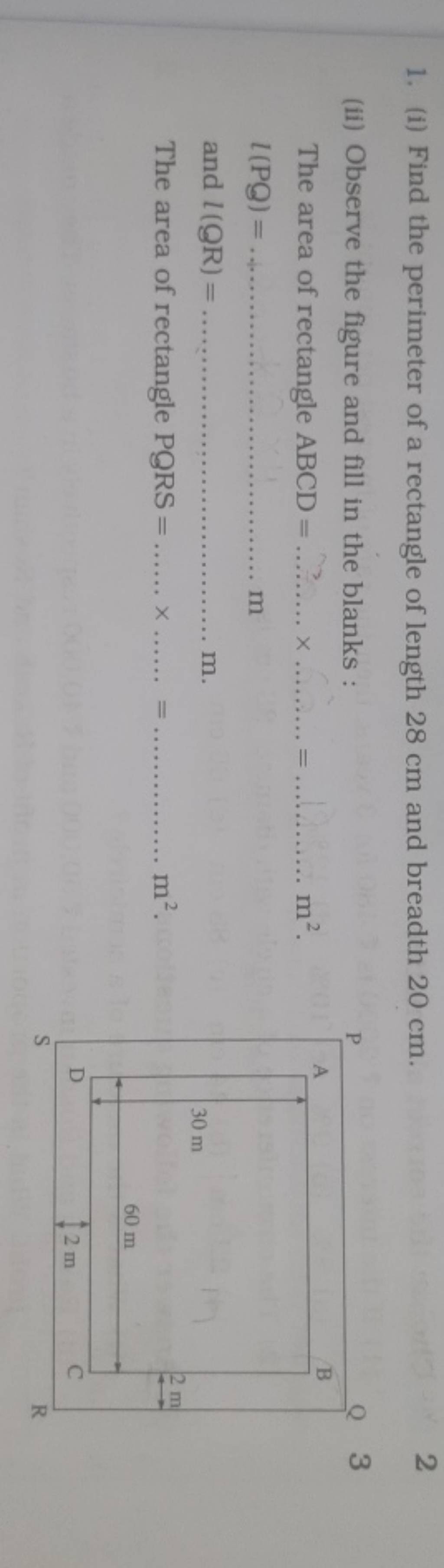 how to find perimeter of rectangle with length and breadth