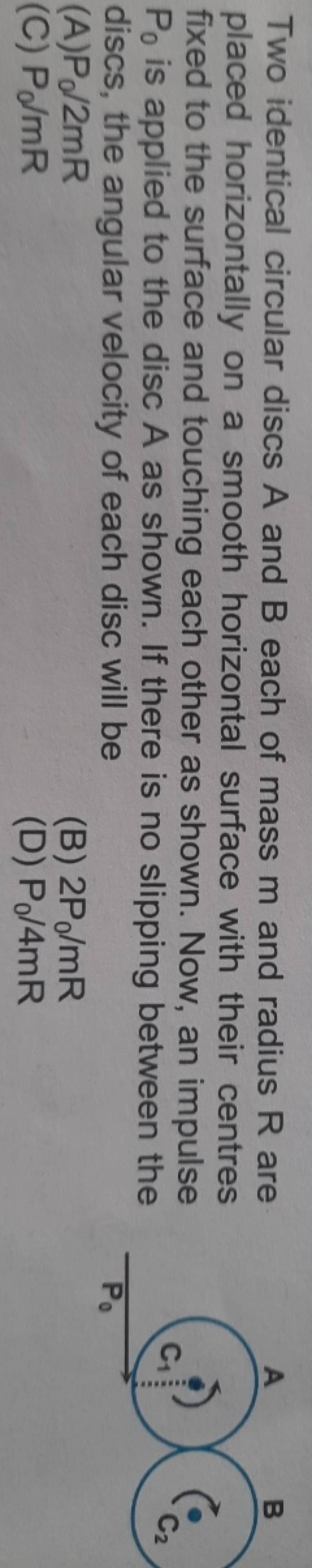 Two Identical Circular Discs A And B Each Of Mass M And Radius R Are Plac..