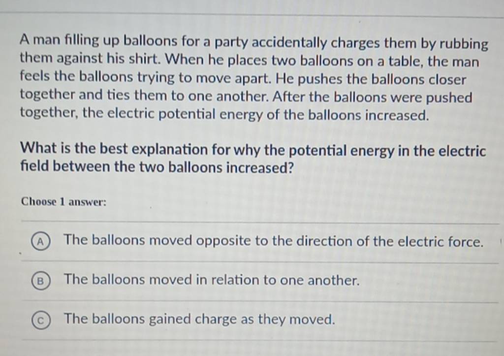 A man filling up balloons for a party accidentally charges them by rub