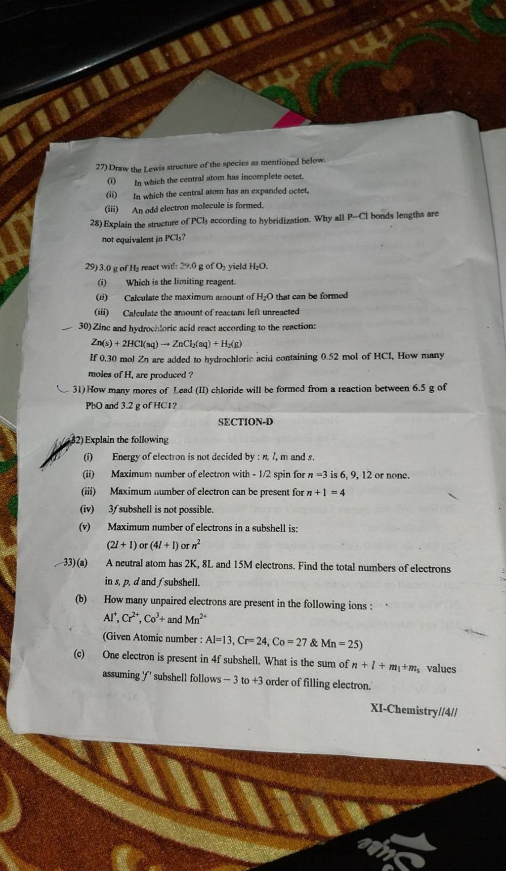 Explain The Structure Of Pcl5 According To Hybridization. Why All P−cl