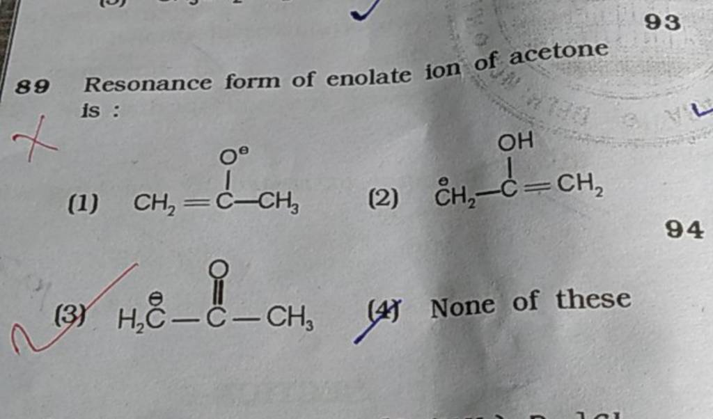 Acetone Enolate Ion Resonance Structure