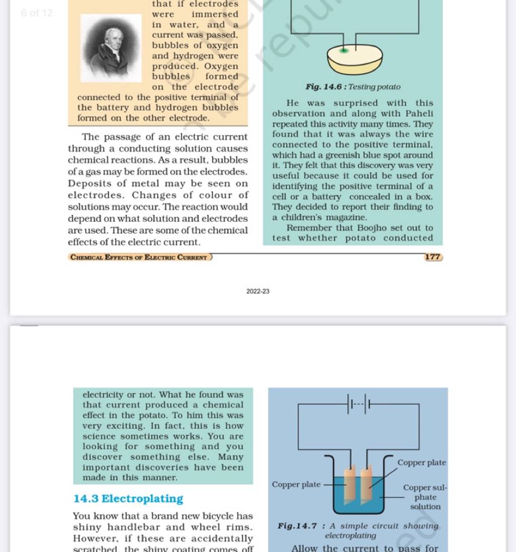 that if electrodes were immersed in water, and a current was passed. bubb..