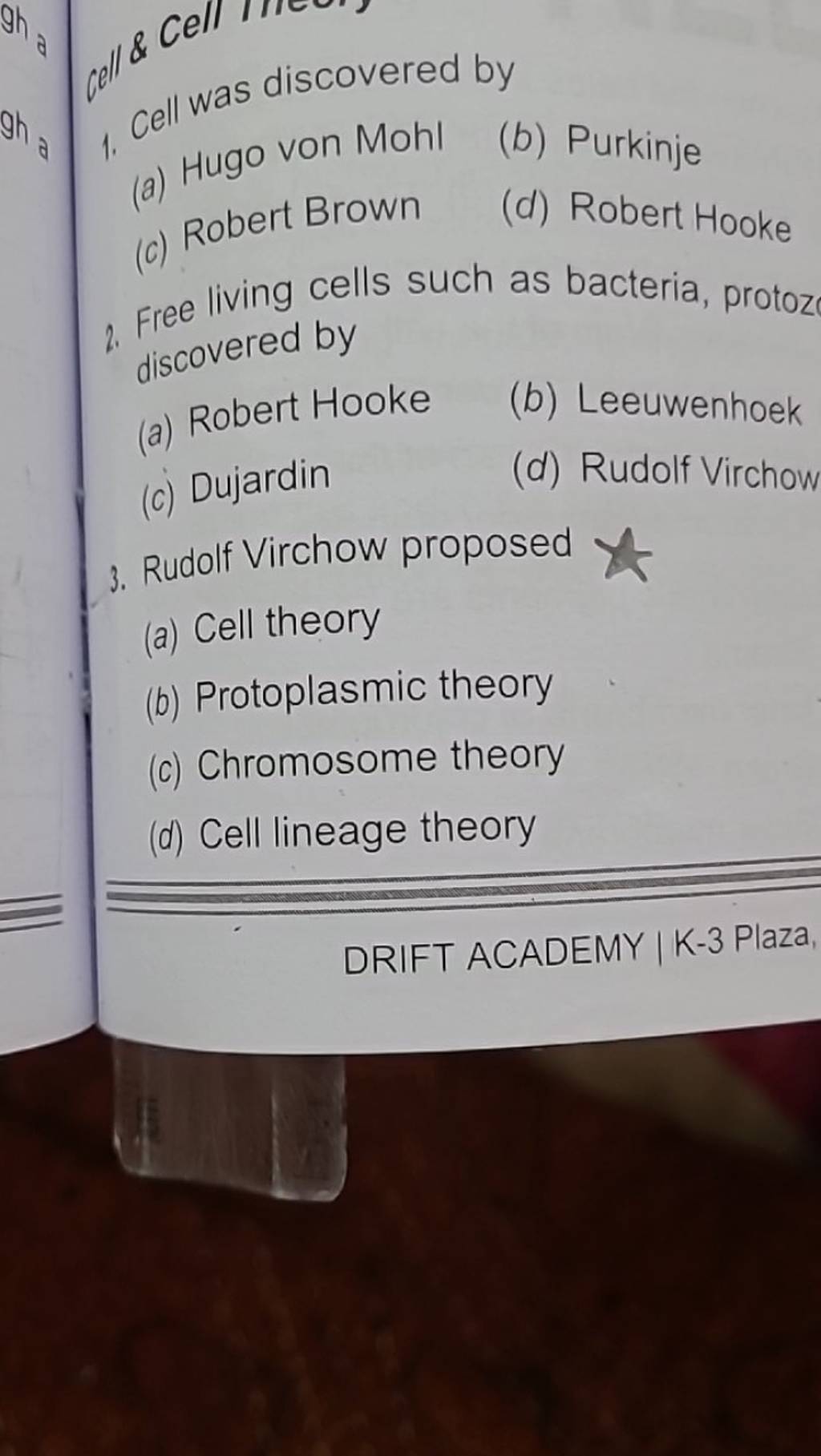 Free living cells such as bacteria protoz discovered by Filo Free living cells such as bacteria protoz discovered by Filo