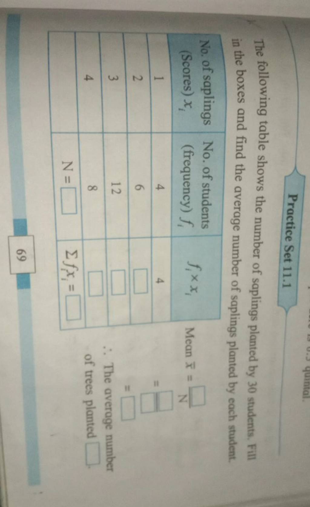 Practice Set 11 1 The Following Table Shows The Number Of Saplings Plante practice-set-11-1-the-following-table-shows-the-number-of-saplings-plante
