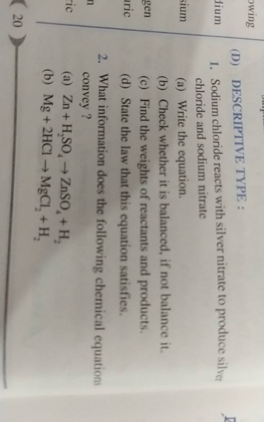 Sodium Chloride Reacts With Silver Nitrate To Produce Silver Chloride And 9602