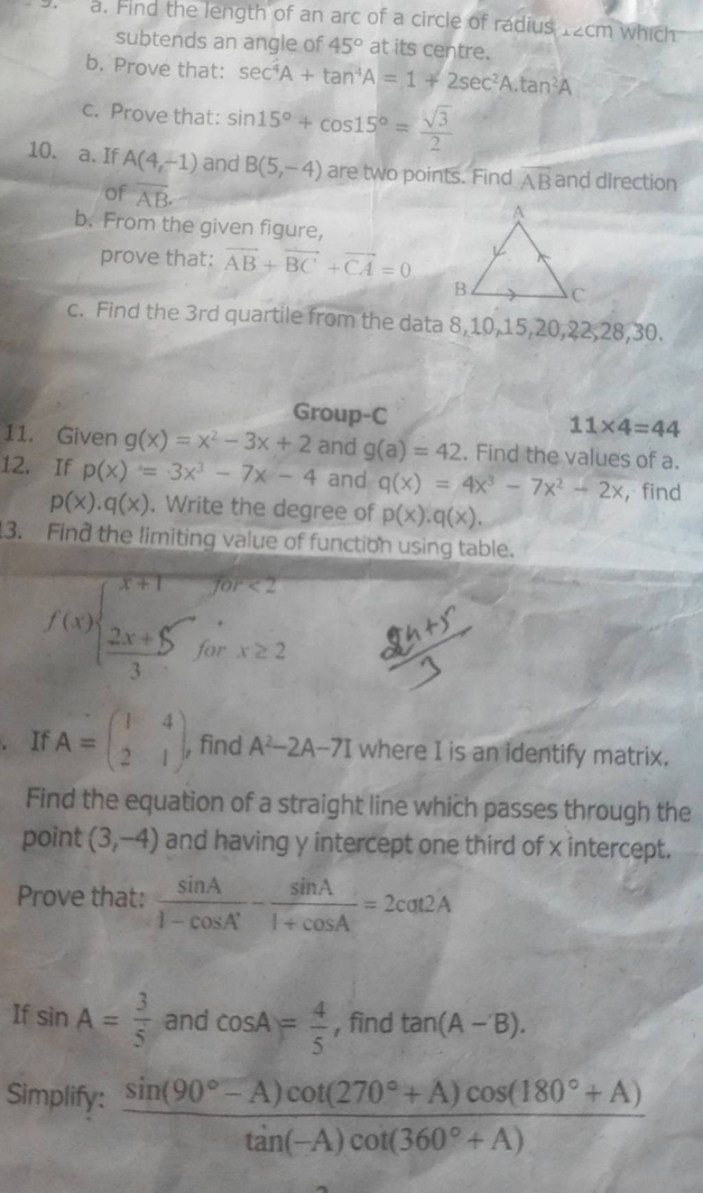 a-find-the-length-of-an-arc-of-a-circle-of-radius-1