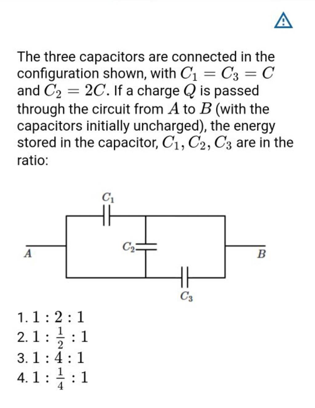 The Three Capacitors Are Connected In The Configuration Shown, With C1 =C..