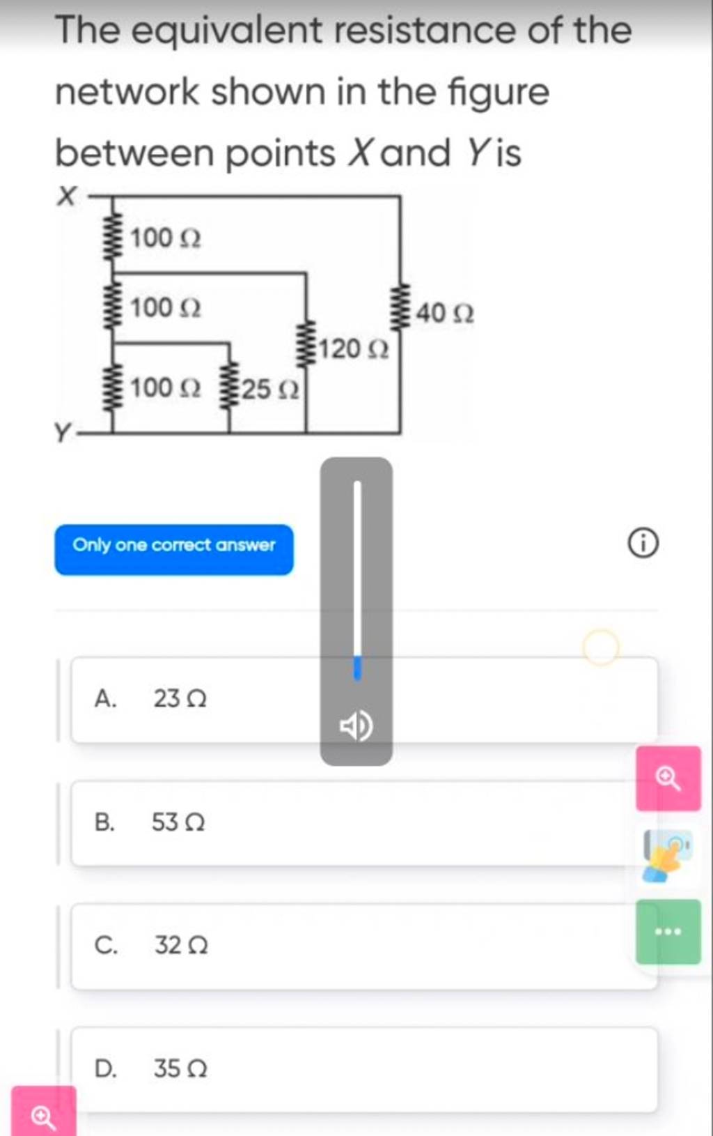 The equivalent resistance of the network shown in the figure between poin..