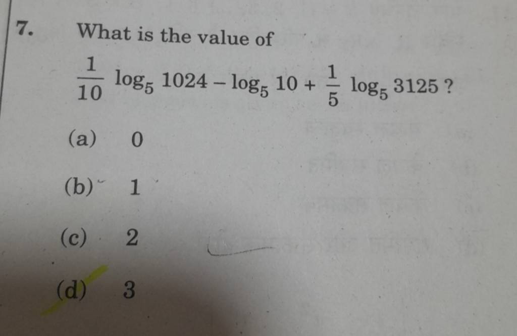 what-is-the-value-of-101-log5-1024-log5-10-51-log5-3125-filo