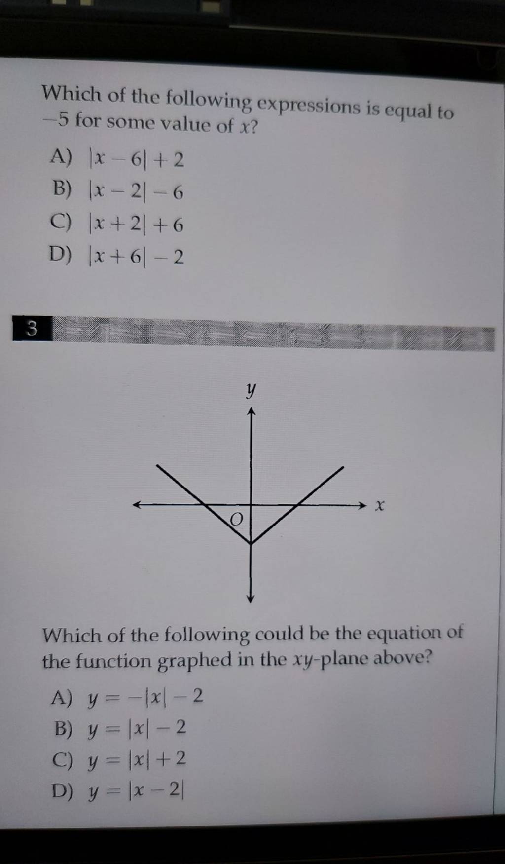 which-of-the-following-expressions-is-equal-to-5-for-some-value-of-x-a