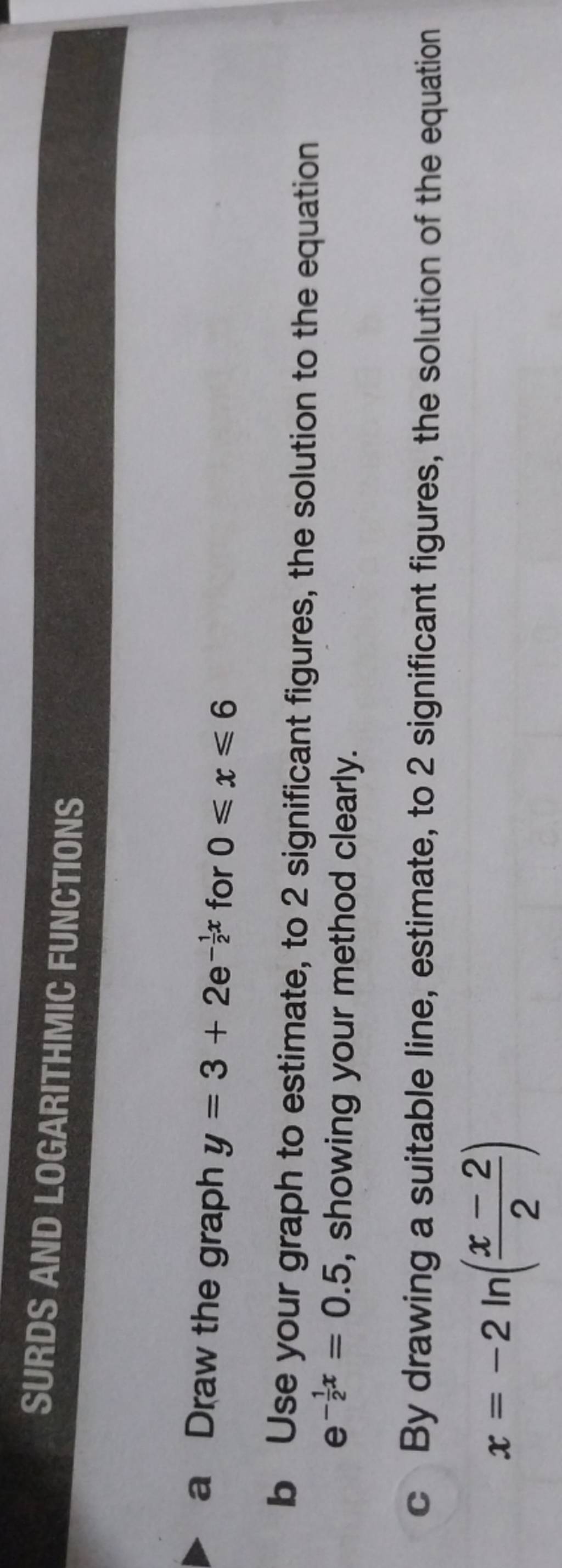 surds-and-logarithmic-functions-a-draw-the-graph-y-3-2e-21-x-for-0-x-6-b