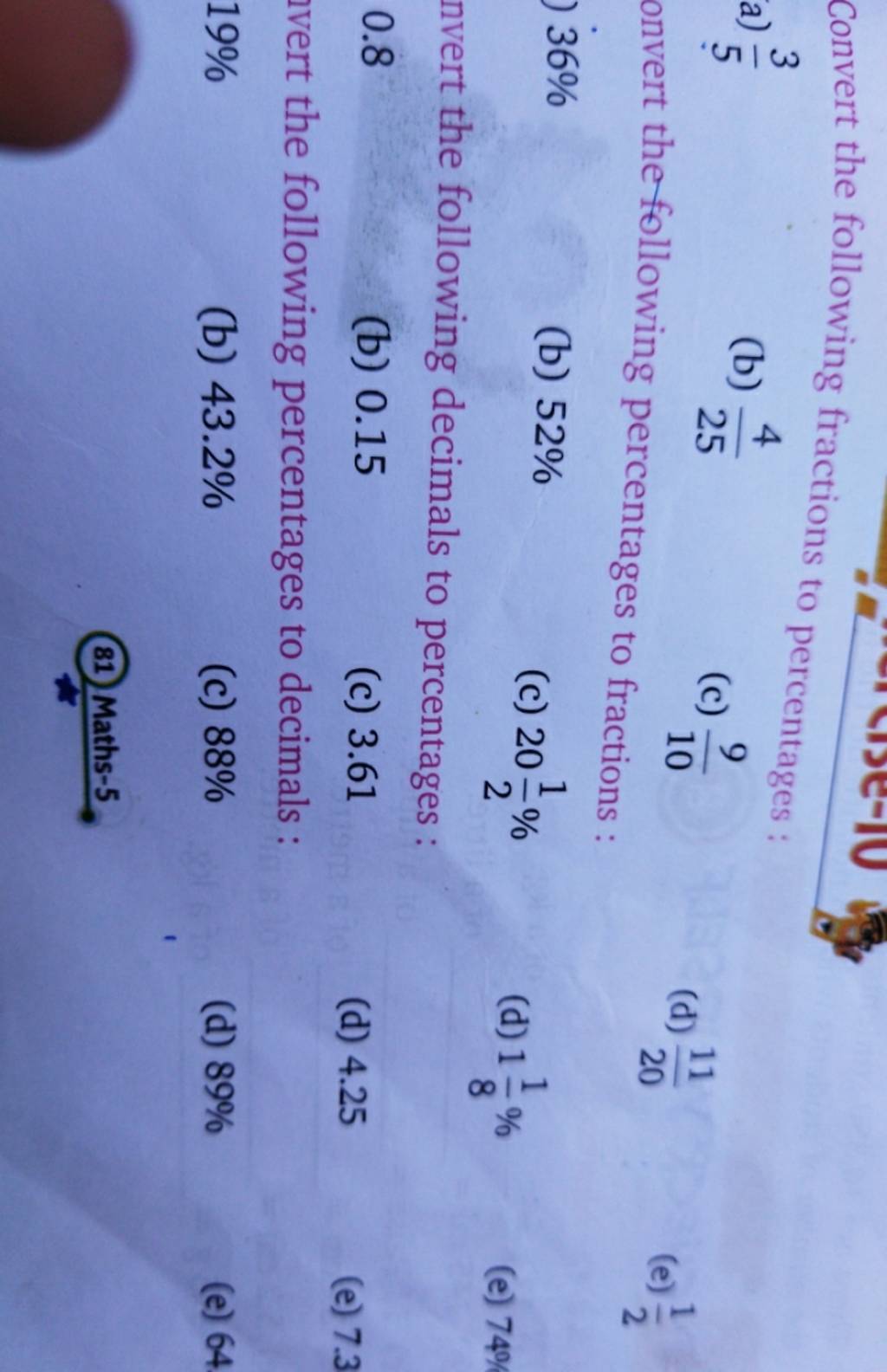 convert-the-following-fractions-to-percentages-a-53-b-254-c-109