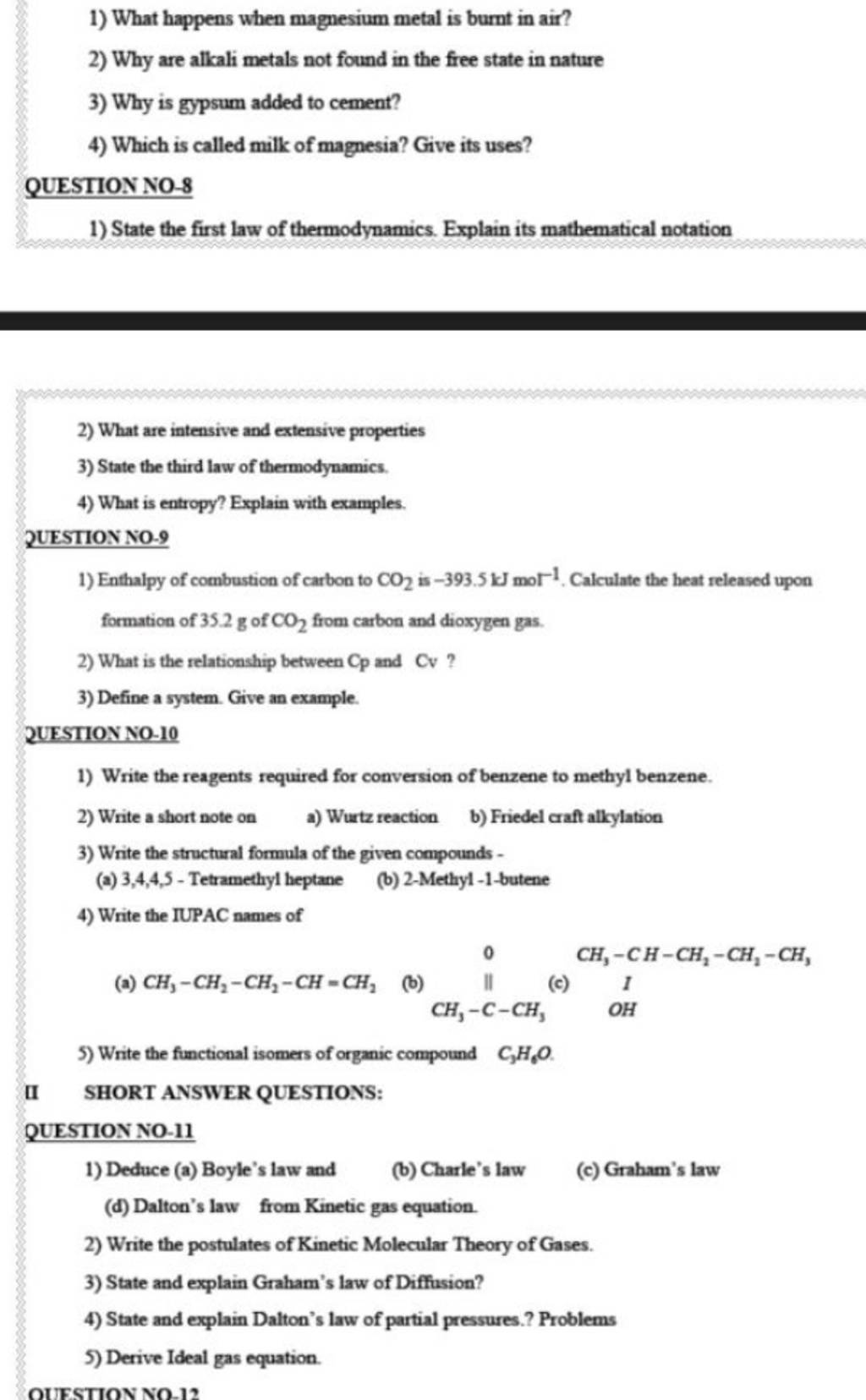 Charle s Law c Graham s Law d Dalton s Law From Kinetic Gas Equation 