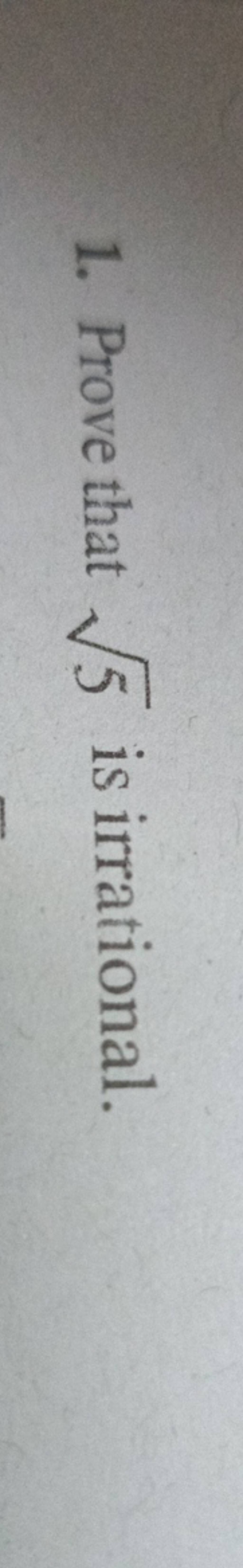 Prove That Is Irrational