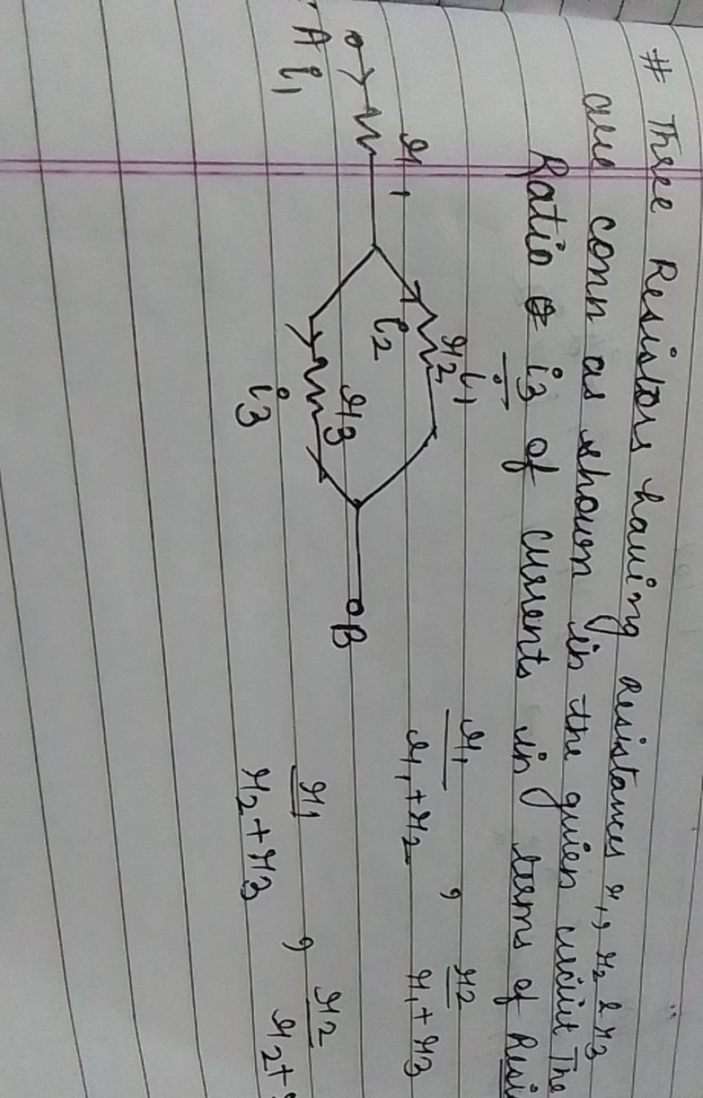 Three Resisors Having Resistances R1 r2 r3 Are Conn As Shown In The three-resisors-having-resistances-r1-r2-r3-are-conn-as-shown-in-the